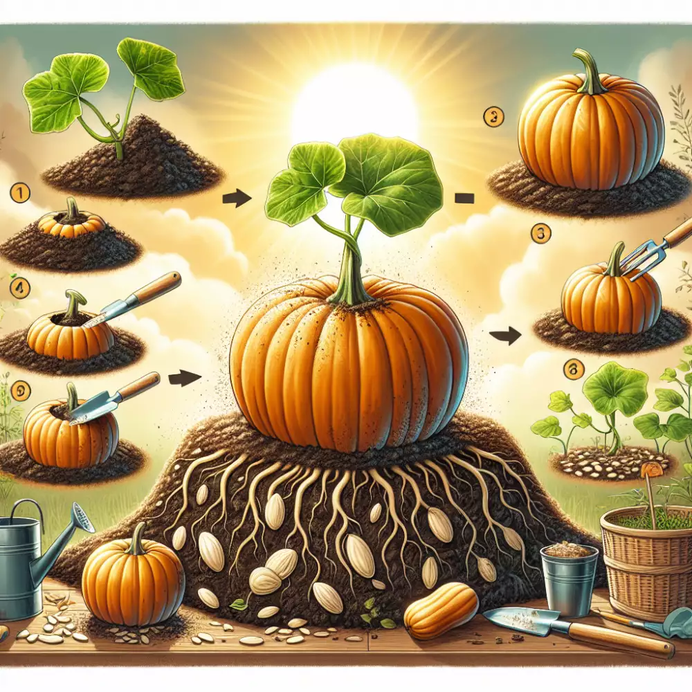 pěstování dýně na kompostu