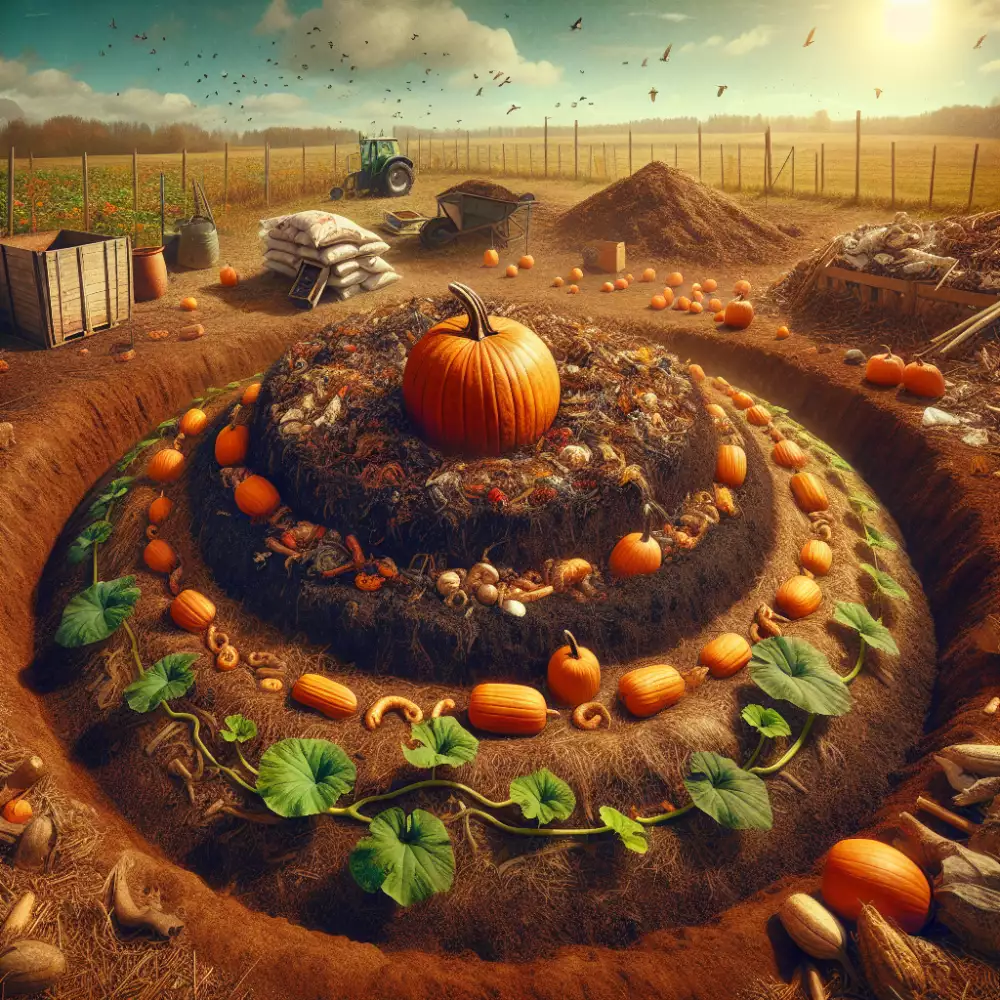 pěstování dýně na kompostu